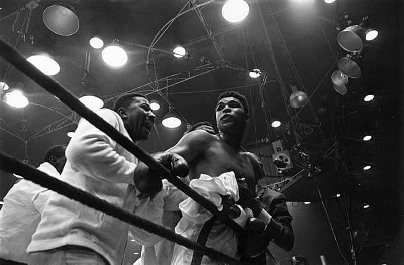 Cassius Clay wins in Miami (Ali on the Ropes) Miami, FL 1964