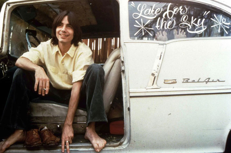 Jackson Browne "Hang 12", in his Chevy Bel-Air, Los Angeles, CA 1974