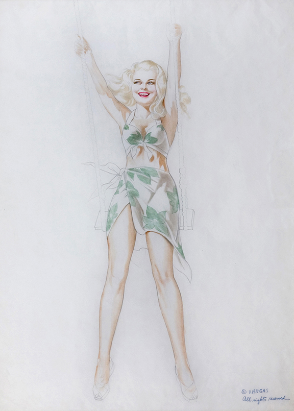 Study of a Young Blonde on a Swing, c. 1940s