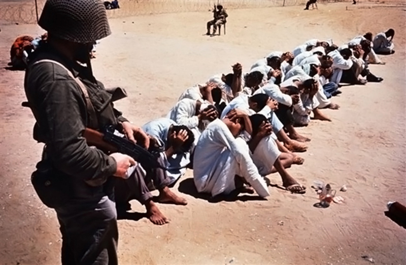 Israeli-Arab Six-Day War, Prisoner Holding Facility, 1967 (Heads Down)
