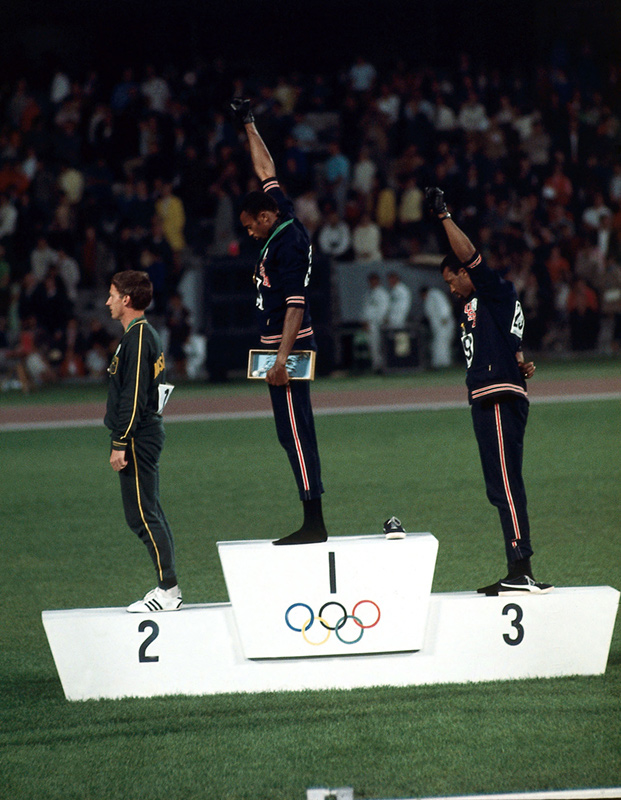Black Power Salute on Olympic Medal Stand, Mexico City, 1968