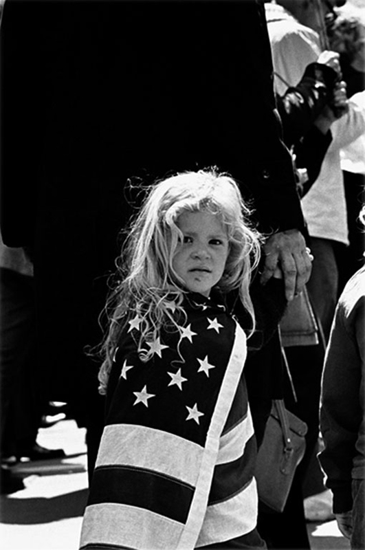 Girl Wrapped in Flag, San Francisco, 1967