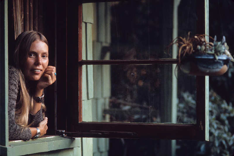 Joni Mitchell in the Window, Laurel Canyon, CA 1970