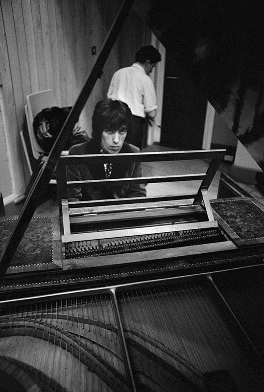 Bill Wyman Playing Piano, Olympic Studios, London, 1966