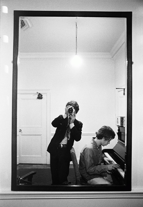 Michael Cooper and Mick Jagger at Piano, Reflection, Olympic Studios, London, 1966
