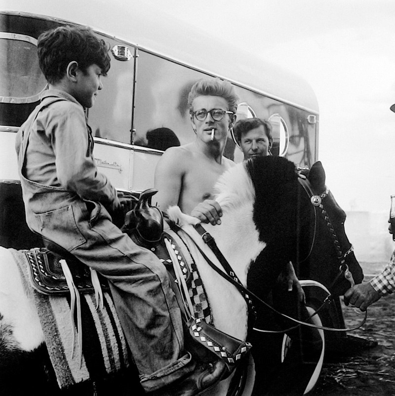 James Dean With a Child on Pony, Behind the Scenes on the Set of Giant, TX, 1955