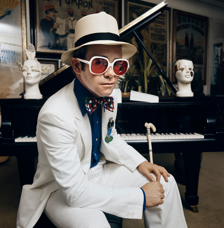 Elton John, Greatest Hits Album Cover Outtake, Sitting at Piano