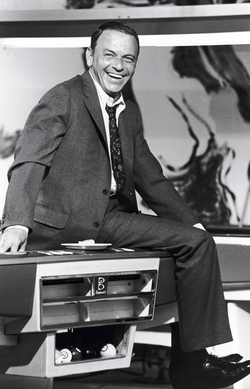 Frank Sinatra Sitting on a Pool Table, 1968