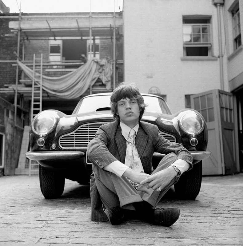 Mick Jagger and Aston Martin, at Home, 1966
