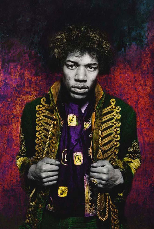 Jimi Hendrix, Green Jacket, Mason's Yard, London, February, 1967