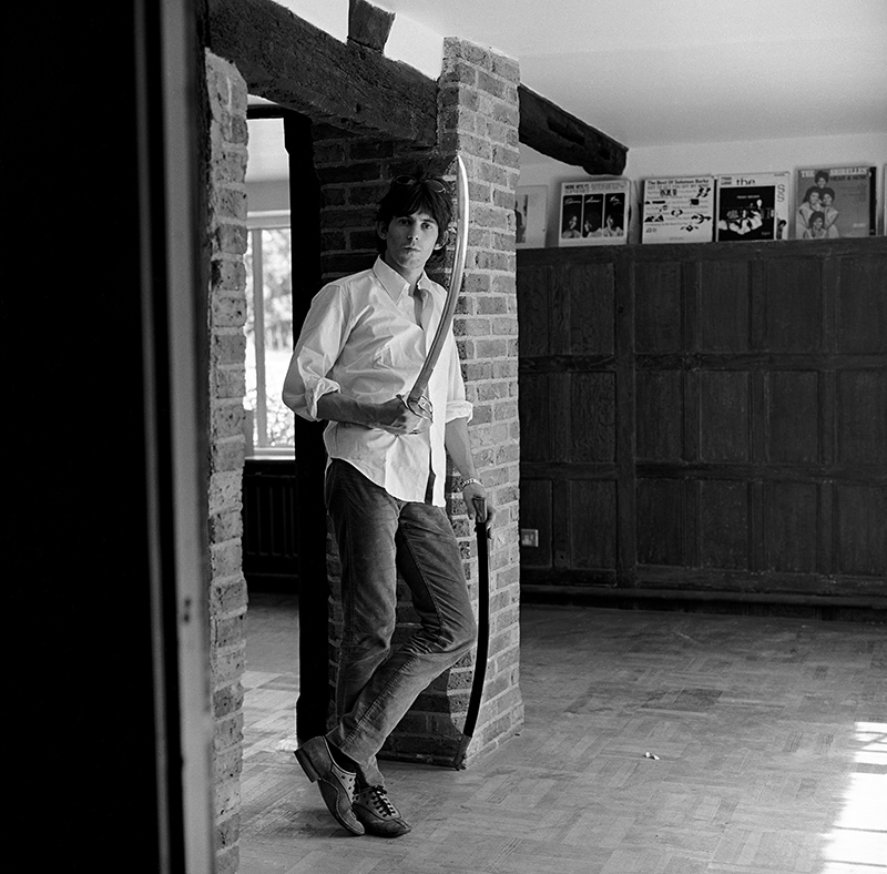 Keith Richards With Sword, at Home, West Sussex, 1966