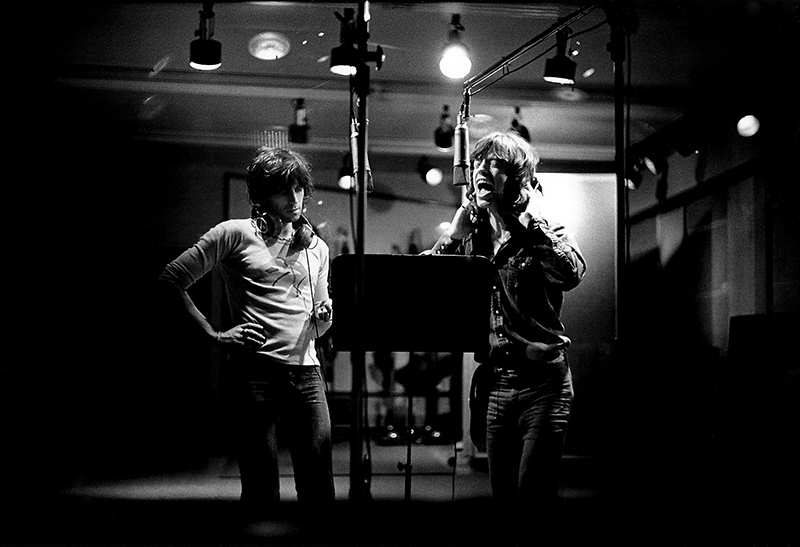 Keith Richards and Mick Jagger In Studio, Los Angeles, 1972