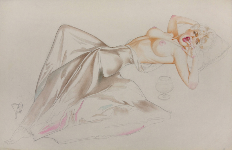 Study of a Reclining Partially Nude Platinum Blonde, 1962