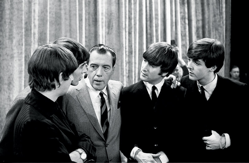 The Beatles with Ed Sullivan, NYC, 1964