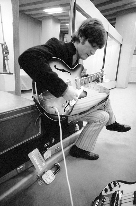 John Lennon Playing Guitar, Japan, 1966