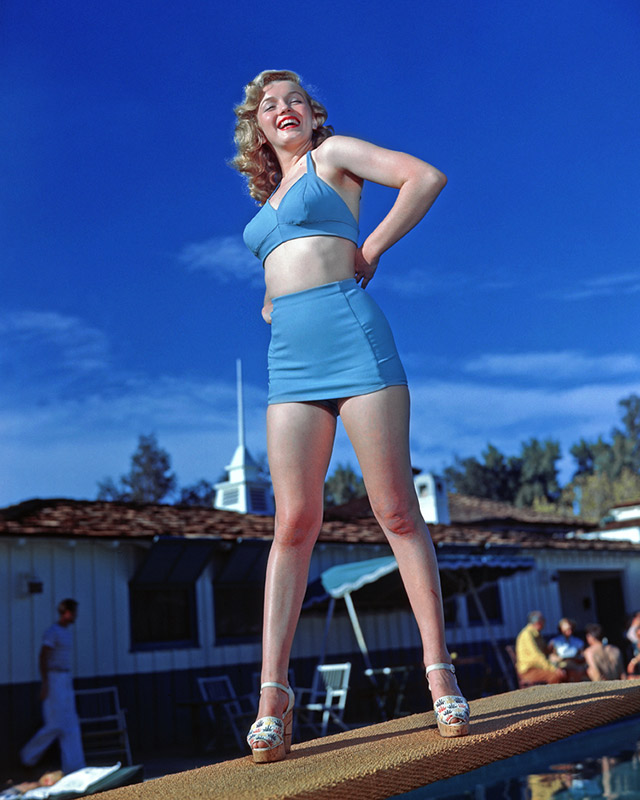Marilyn Monroe, Palm Springs Racquet Club Diving Board (Standing), 1949