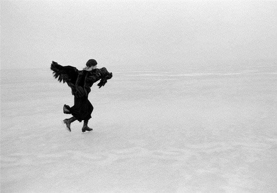 Joni Mitchell Hejira Album Cover Gatefold, Skating on Lake Mendota, Madison, WI, 1976