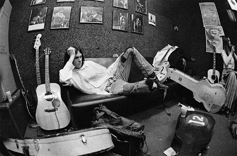Neil Young Backstage at The Electric Factory, Philadelphia, 1970