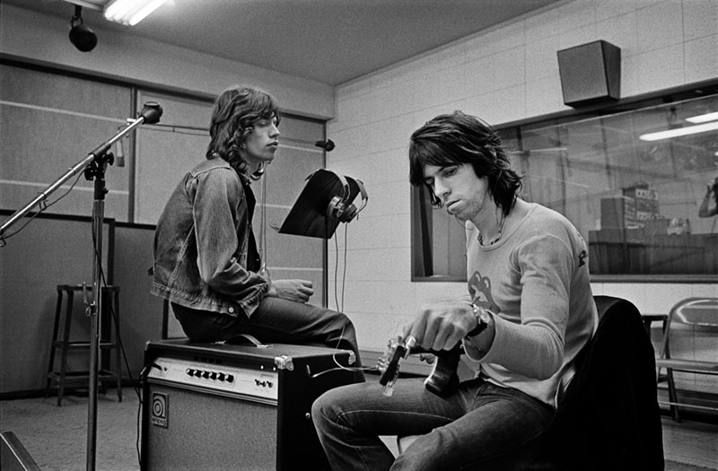 Mick Jagger and Keith Richards, Sunset Studio, 1972
