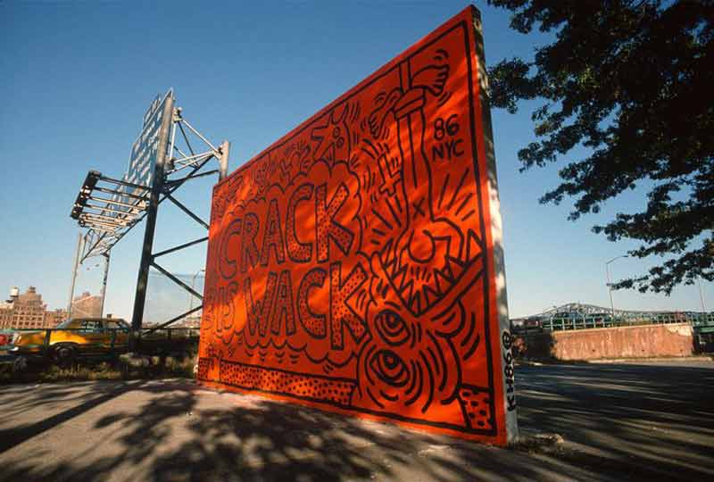 Keith Haring, "Crack is Wack", Harlem, NYC, 1986