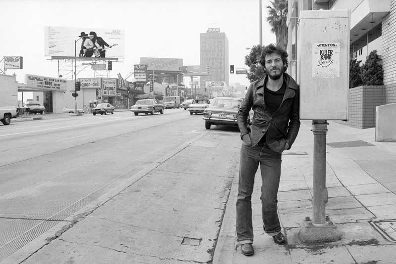 Bruce Springsteen on Sunset Strip, (landscape), 1975