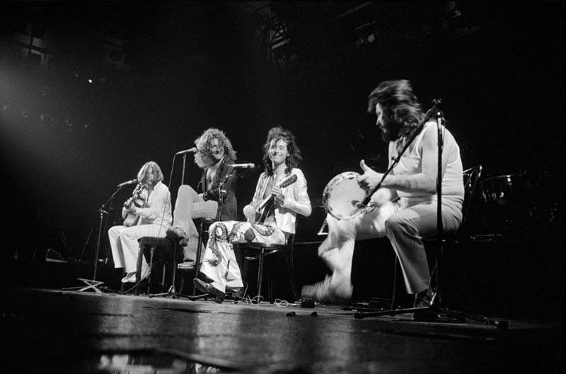 Led Zeppelin Acoustic Set Onstage, New York City, 1977