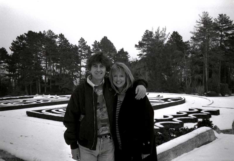 Pattie & George in Snow, Friar Park, 1991