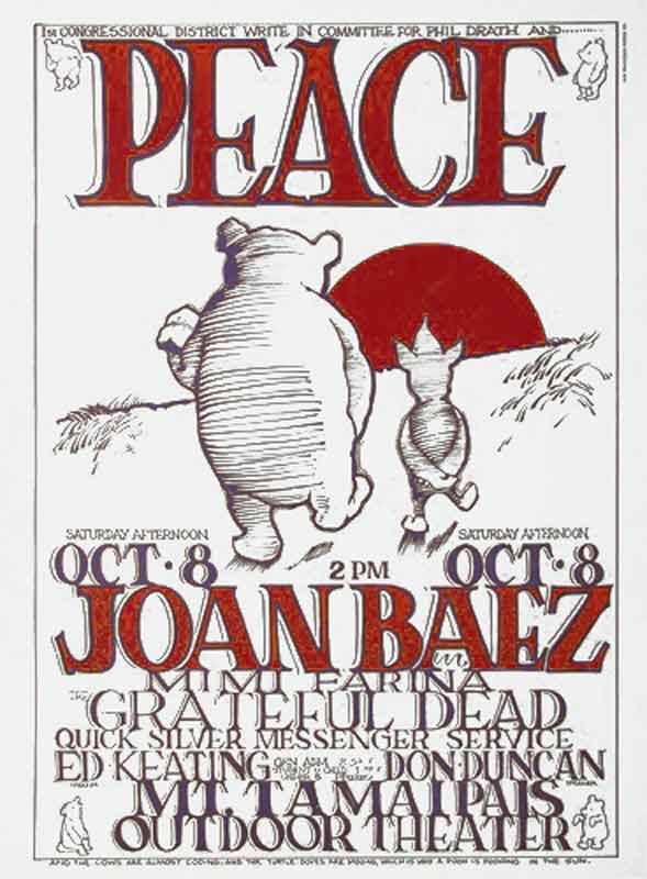 Joan Baez, Concert For Peace Poster Print, 1966
