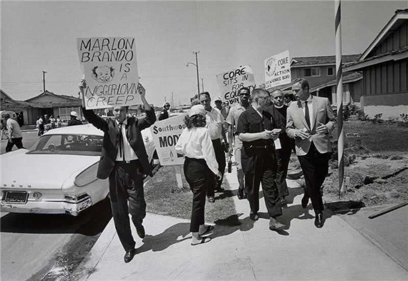 Marlon Brando at a Civil Rights March, Torrance, CA, 1963