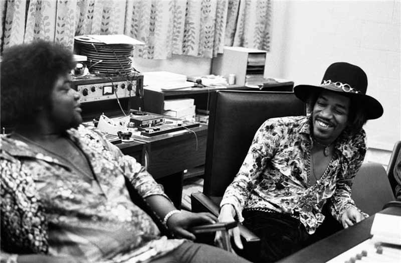 Jimi Hendrix & Buddy Miles Laughing, The Record Plant, NYC, 1968
