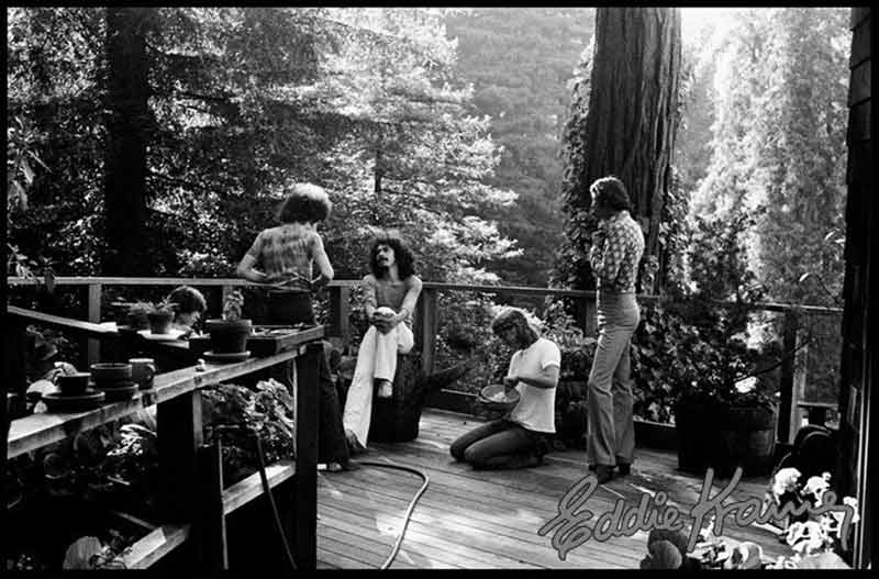 Santana Relaxing in Mill Valley, CA, 1971
