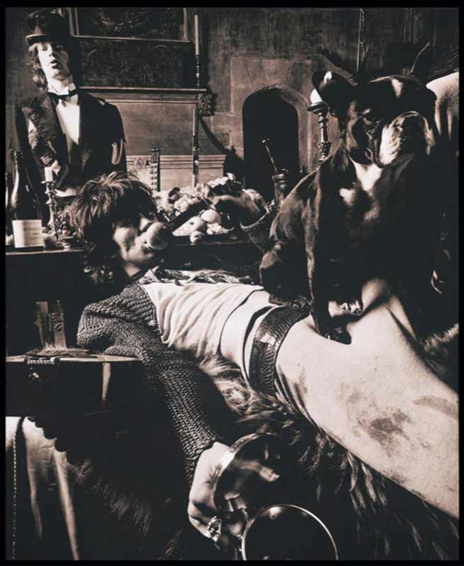 Keith Richards and Dog, Beggars Banquet Album Cover Shoot, London 1968