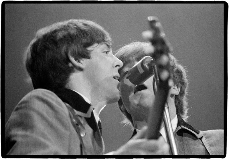 Paul & John Singing at the Coliseum, Washington DC, 1964