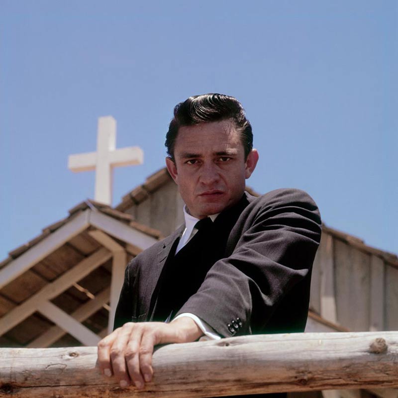Johnny Cash Close Up, Melody Ranch Church, Newhall, CA, 1961
