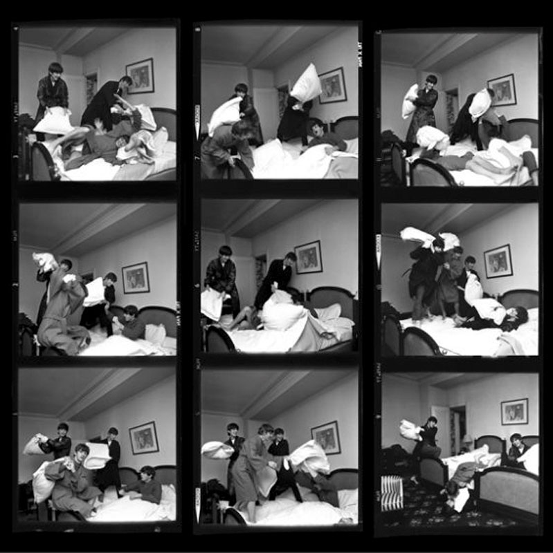 Pillow Fight Times Nine Contact Sheet, George V Hotel, Paris, 1964