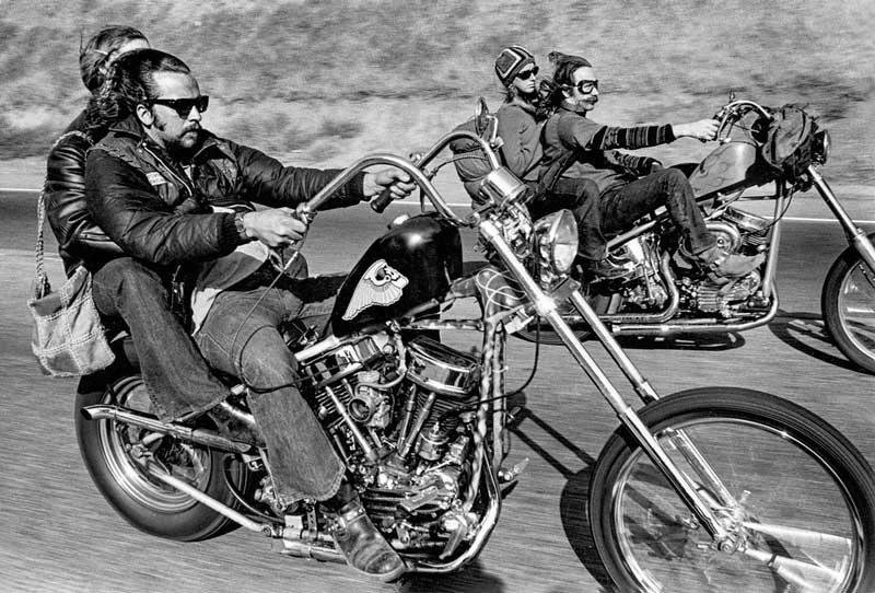The Biker Series - Pair of Hell's Angels with Riders, CA, 1973