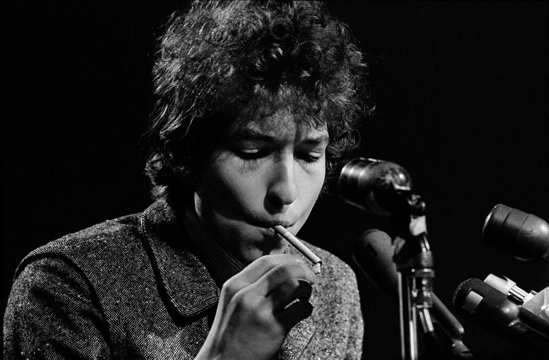 Bob Dylan (Lighting a Cigarette), KQED Press Conference, San Francisco, CA 1965