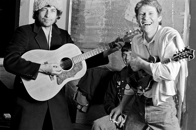 Bob Dylan and Levon Helm, 1983