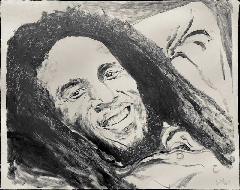 Bob Marley Monoprint, 1984