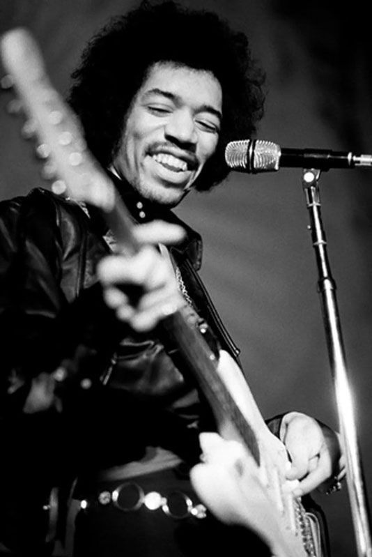 Jimi Hendrix Performing (Smiling), Fillmore West, San Francisco, February 1968