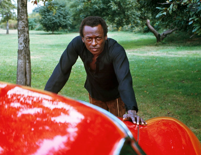 Miles Davis Leans on his Ferrari 275 GTB, New York City, October 1969