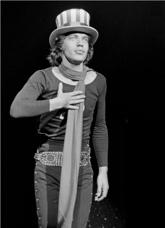 Mick Jagger Performing at the Oakland Coliseum Arena, November 1969