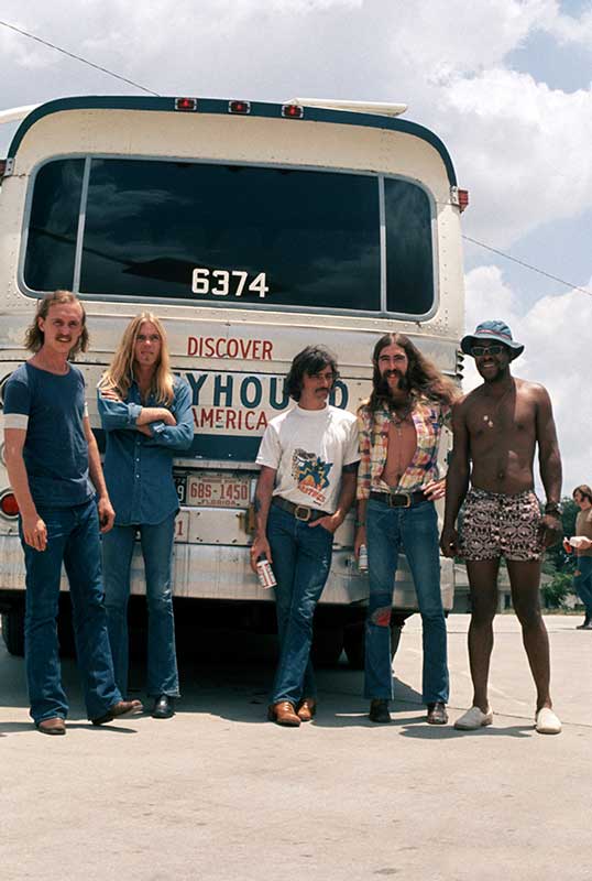 The Allman Brothers in Front of Their Tour Bus, Florida, July, 1972