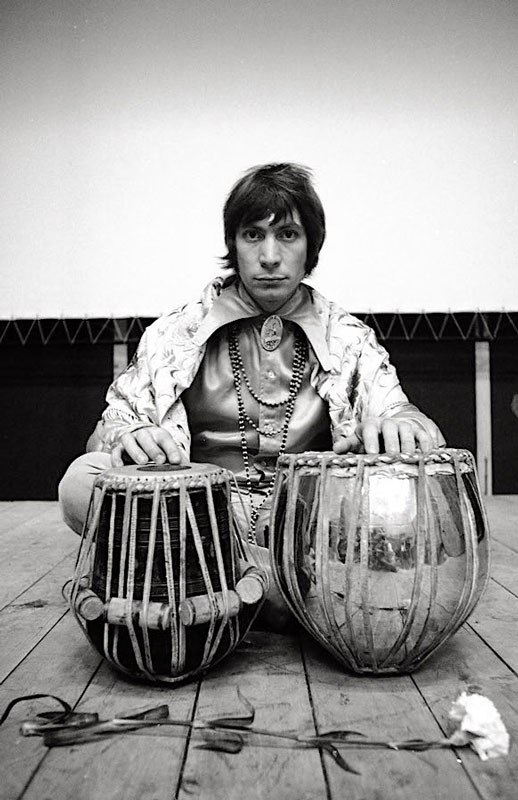 Charlie Watts with Tabla Drums, New York, 1967