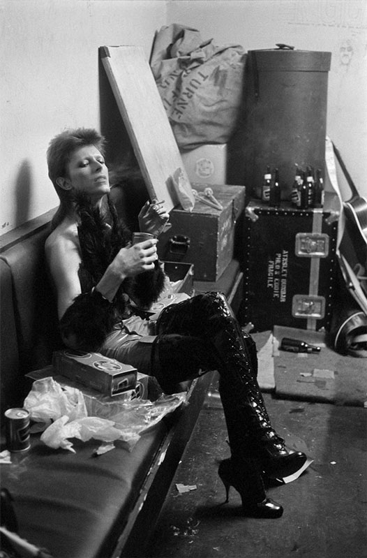 David Bowie Backstage at the Marquee Club, London, 1973