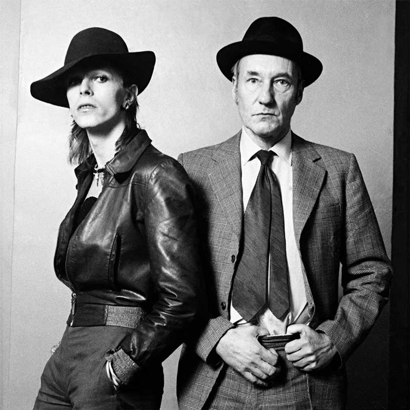 David Bowie & William Burroughs for Rolling Stone, 1974