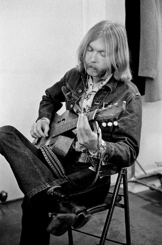 Duane Allman Backstage at Berkeley Community Theater, Berkeley CA, January 31, 1971