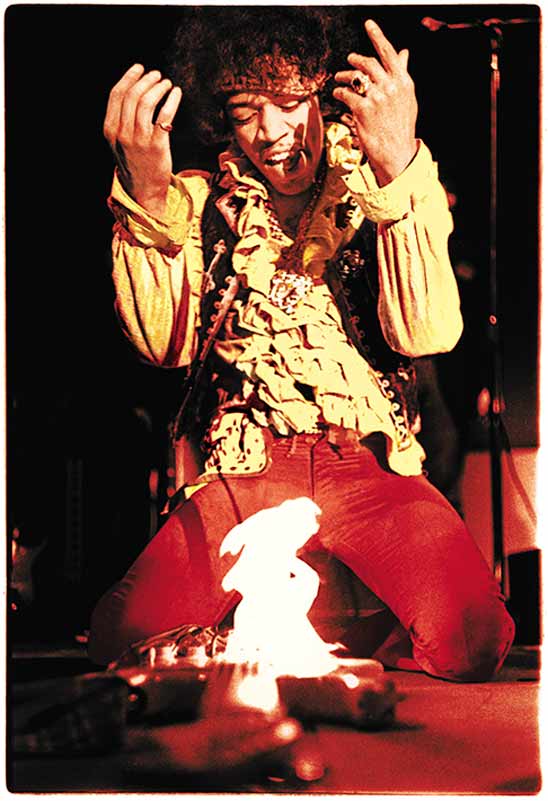 Jimi Hendrix Burning his Guitar, Monterey Pop Festival, 1967