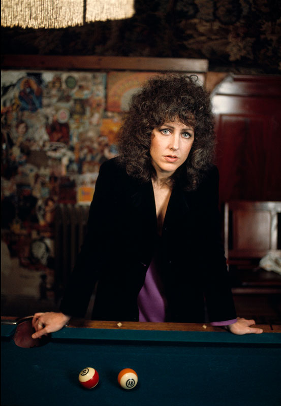Grace Slick at the Pool Table in The Airplane’s Mansion, SF, 1974