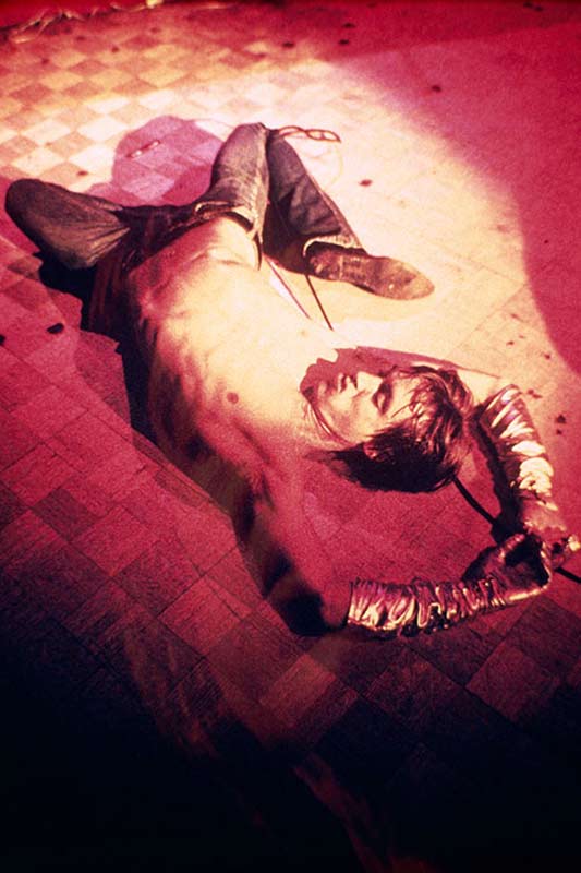 Iggy Pop Lying on the Stage (Pink Spotlight), Whisky a Go Go, LA, 1970